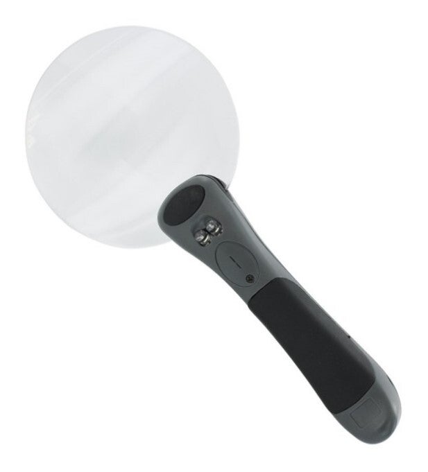 SHESTO : (LIGHTCRAFT) : REF : LC1890 : HANDHELD MAGNIFIER (LOUPE PORTATIVE) : LED 90 mm Handheld Mag (2.5 x) / Loupe de Poche LED (2.5 x)