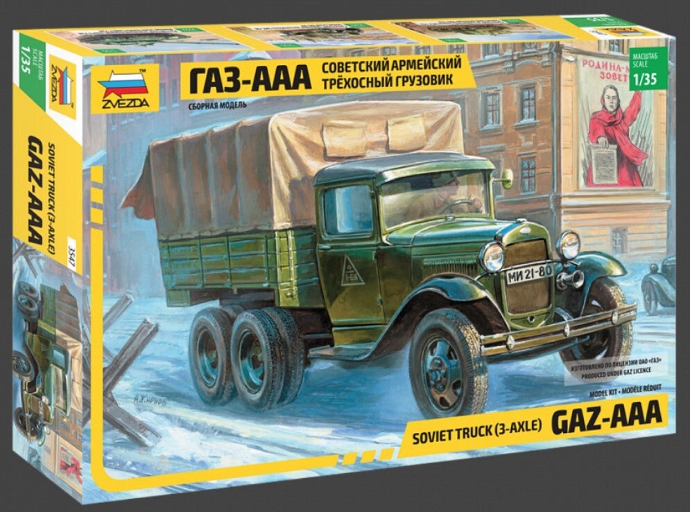 ZVEZDA : REF : 3547 : 1:35 : Soviet Gorkiy Avtomobil Zavod (GAZ) : Truck "GAZ-AAA"