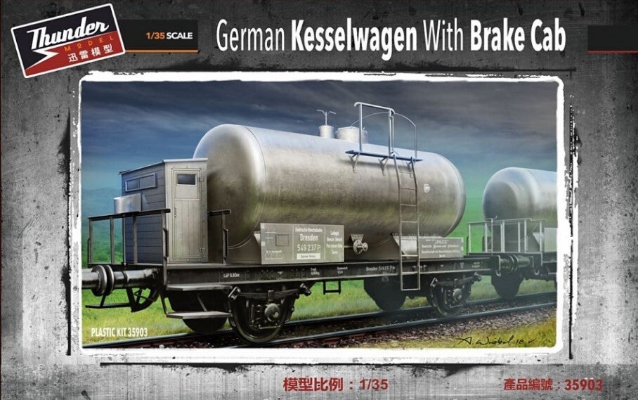 THUNDER MODEL : REF : 35903 : 1:35 : RAILWAY DOMAIN : German Kesselwagen (With Brake Cab)
