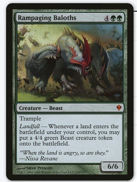Magic : The Gathering (MTG) : OVERSIZED PROMO : Rampaging Baloths (Magic Player Rewards 2009) (LLC 178/249) (SPLD-PL))
