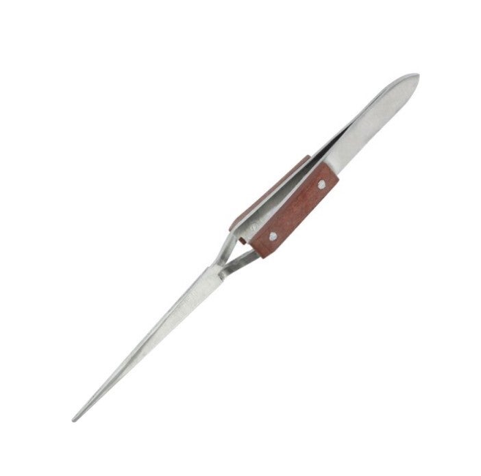 SHESTO (MODELCRAFT) : REF : PTW1127 : MATERIAL : Reverse Action Tweezers Straight Tip / Fibre Grip (160mm)(Pince à épiler à action inversée)
