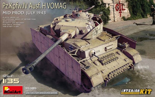 MINIART : REF : MINIART 35305 : 1:35 : German P Pz.Kpfw.IV Ausf. H Vomag. (Mid Prod.) (July 1943) (INTERIOR KIT)