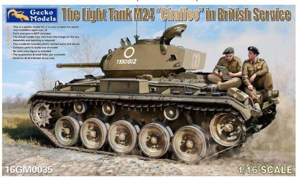 GECKO MODELS : REF : 16GM0035 : 1 : 16 ! : US : M24 Chaffee (Light Tank) (In British Service)