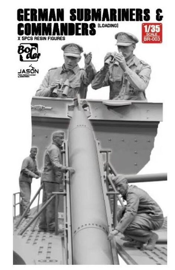 BORDER MODEL : REF : BR 003 : 1/35 : German German Submariners & Commanders ("Kriegsmarine Loading") (6 Fig. (Resin Figures))