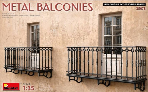 MINIART : REF : MINIART 35678 : 1:35 : ACCESSORIES : Metal Balconies