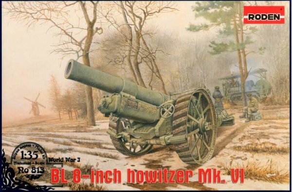 RODEN : REF : 813 : 1:35 : UK : BL 8-inch Howitzer Mk.VI (Obusier) (1916 ... 1943)