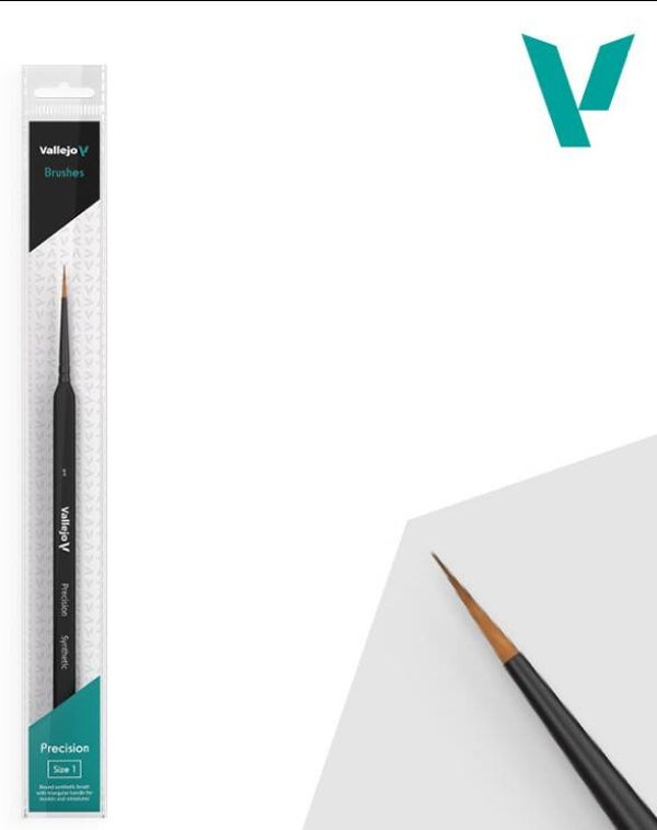 VALLEJO : BRUSH : REF : VALB03001 : PRECISION : Round Synthetic Brush Triangular No. 1