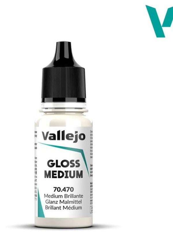 VALLEJO : REF : 70.470 : Gloss Medium Auxiliary 18ml ("Extender" / "Allongeur")