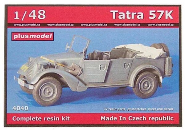 PLUS MODEL : REF : 4040 : 1:48 : CSZ REPUBLIC : TATRA : Tatra 57K (1941-1947)