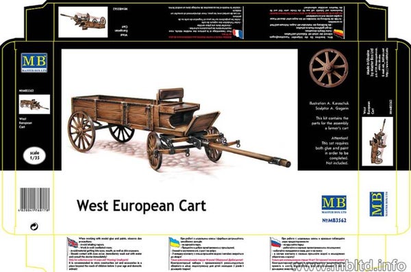 MASTER BOX LTD : REF : MB3562 : 1:35 : ACCESSORIES : West European Cart (Chariot d'Europe occidentale)