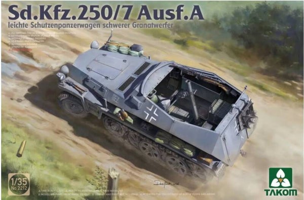 TAKOM : REF : 2012 : 1/35 : German Sd.Kfz.250/4 Ausf.A (Ieichter Truppenluftschutzpanzerwagen schwerer Granatwerfer) (81 MM Mortar))