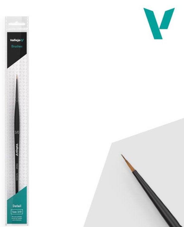 VALLEJO : BRUSH : REF : VALB2030 : DETAIL : Round Synthetic Brush No. 3/0