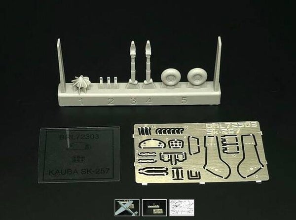 BRENGUN : REF : BRL72303: 1:72 : AIRCRAFT DETAIL SET ! FOR : CZECHOSLOVAKIA : SKODA-KAUBA : S-Kauba SK-257 (Build for Luftwaffe)