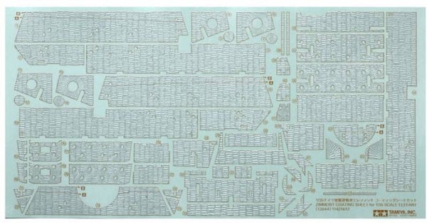 TAMIYA : REF : 12644 : TOOL / OUTILLAGE : ZIMMERIT COATING SHEET for 1/35 SCALE : ELEFANT (Sd.Kfz. 184)