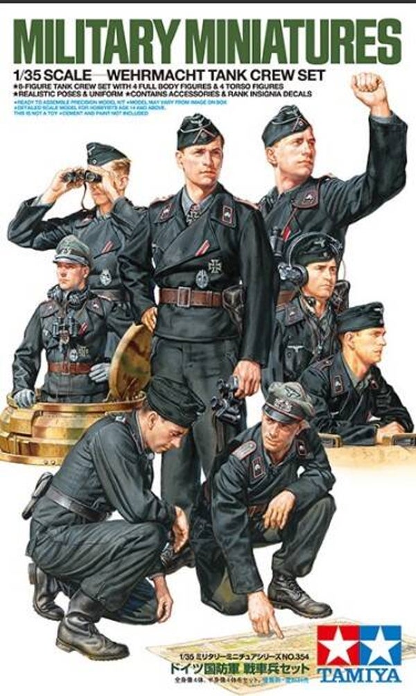 TAMIYA : REF : 35354 : 1:35 : German Wehrmacht Tank Crew Set WWII (8 Fig.)