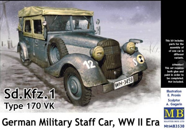 MASTER BOX LTD : REF : MB3530 : 1:35 : German Mercedez-Benz  Sd. Kfz. 1 Type 170 VK Staff