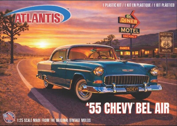 ATLANTIS : REF : H1374 : 1:25 : US : CHEVROLET : Bel Air Hardtop (1955) (ROUTE 66 SERIE)