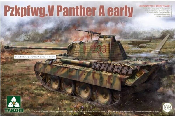 TAKOM : REF : 2174 : 1:35 : German : Pzkpfwg.V Panther A (Early Production)