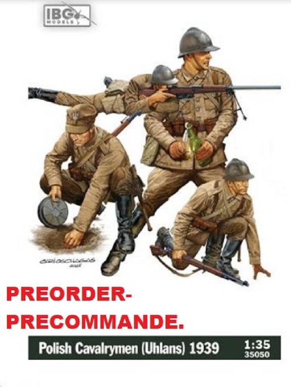 IBG MODELS : REF : IBG35050 : Polish Cavalrymen (Uhlans) Figure Set / Ensemble de figurines de cavaliers polonais (uhlans)