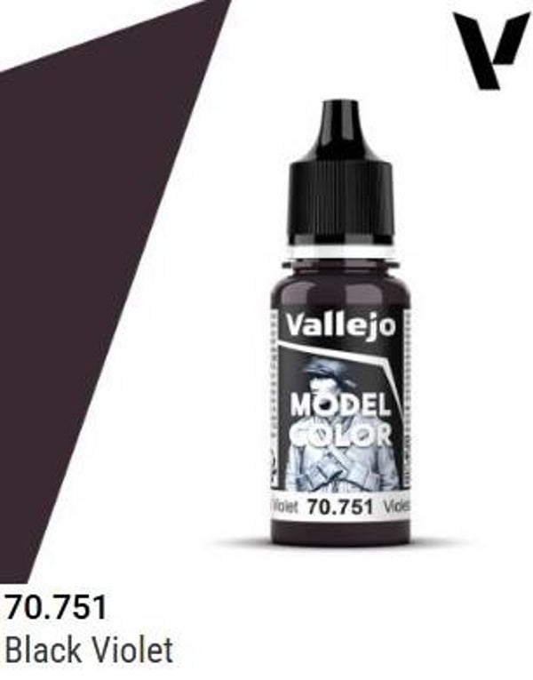 VALLEJO : REF : 70751 : MODEL COLOR SERIE : Black Violet / Violet Noir (18 ml)