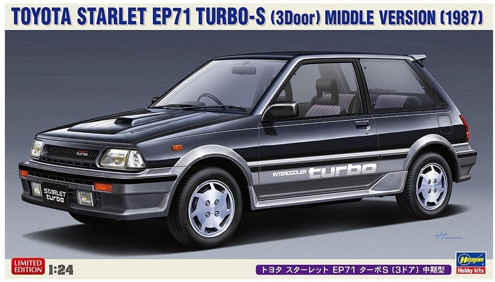 HASEGAWA : REF : 20559 : 1:24 : JAPAN : TOYOTA : Starlet EP71 Turbo-S (3door) (Middle Version) (1987)