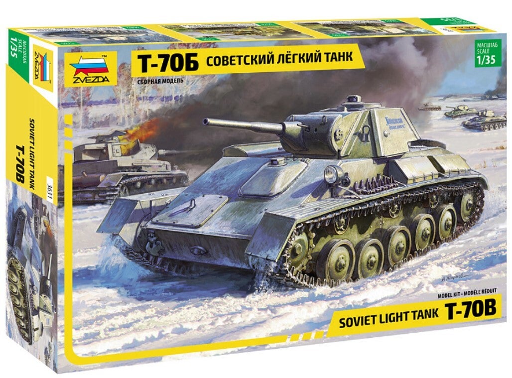 ZVEZDA : REF : 3631 : 1:35 : Soviet T-70B (Light Tank)