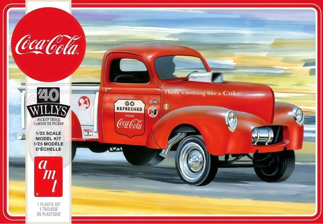 AMT : REF : AMT 1145M : 1:25 : US : Willys-Overland : Willys Pickup Truck (Coca-Cola) (1940)