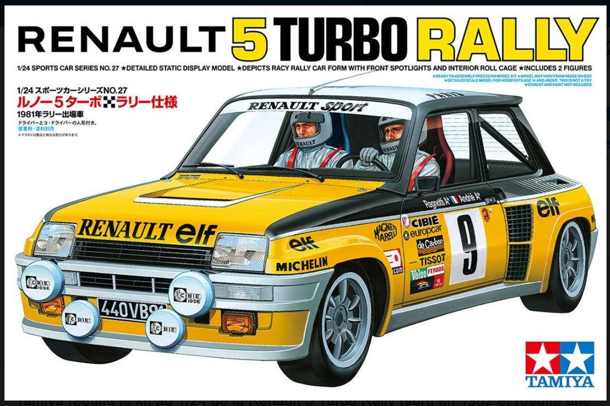 TAMIYA : REF : 24027 : 1:24 : FRANCE : RENAULT : 5 Turbo Rally (1980-1985)