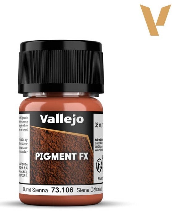 VALLEJO : REF : 73106 : PIGMENT : FX SERIE : Burnt Sienna / Terre de Sienne Brûlée (35 ML)