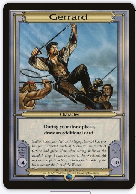Magic : The Gathering (MTG) : VANGUARD SERIE (PVAN) : Gerrard - SPECIAL OVERSIZED 3.5 x 5 (SPLD-PLD)