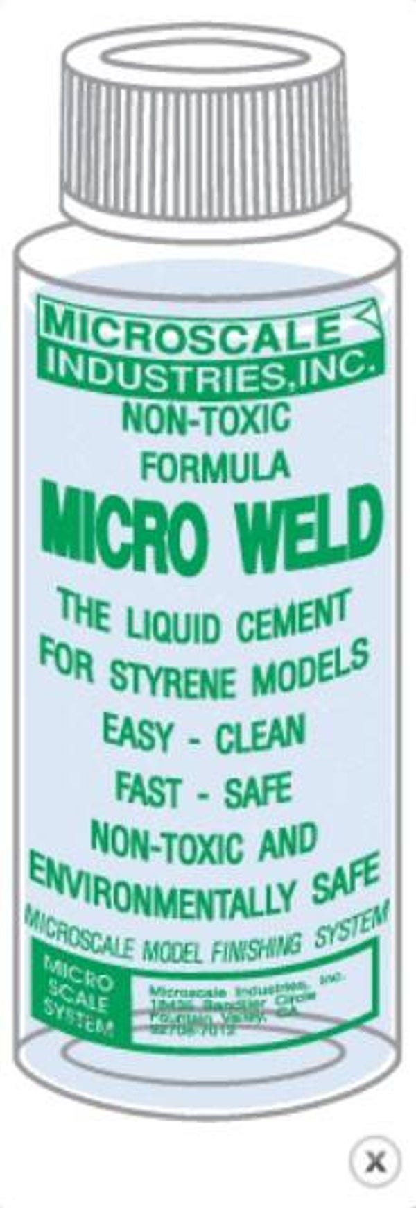 MICROSCALE : REF : MSMI6 : Micro Weld Styrene Cement 28g (Colle solvant styrène)