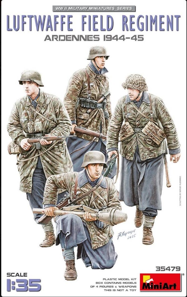 MINIART : REF : MINIART 35479 : 1:35 : German Luftwaffe Field Regiment (Ardennes 1944-45) (4 Fig.)