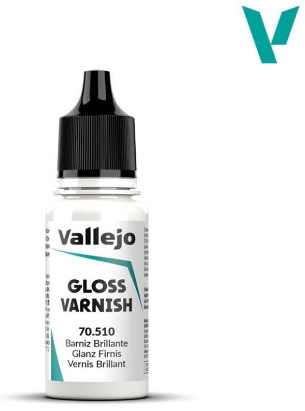VALLEJO : VERNIS : REF : 70.510 : Permanent Gloss Varnish 18ml (Water based acrylic varnish)
