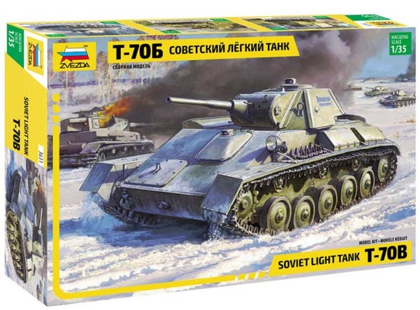 ZVEZDA : REF : 3631 : 1:35 : Soviet T-70B (Light Tank)