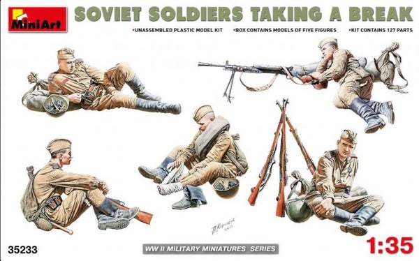 MINIART : REF : MINIART 35233 : 1:35 : Soviet Soldiers Taking a Rest (5 Fig.)