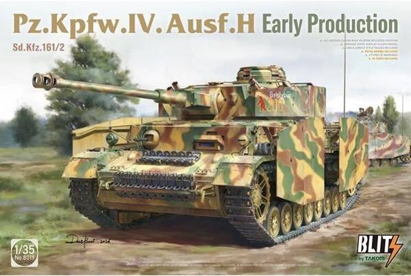 TAKOM : REF : 8019 : 1:35 : German Pz. Kpfw. IV Ausf. H Sd.Kfz.161/2 (Early Prod.) (BLITZ SERIE)