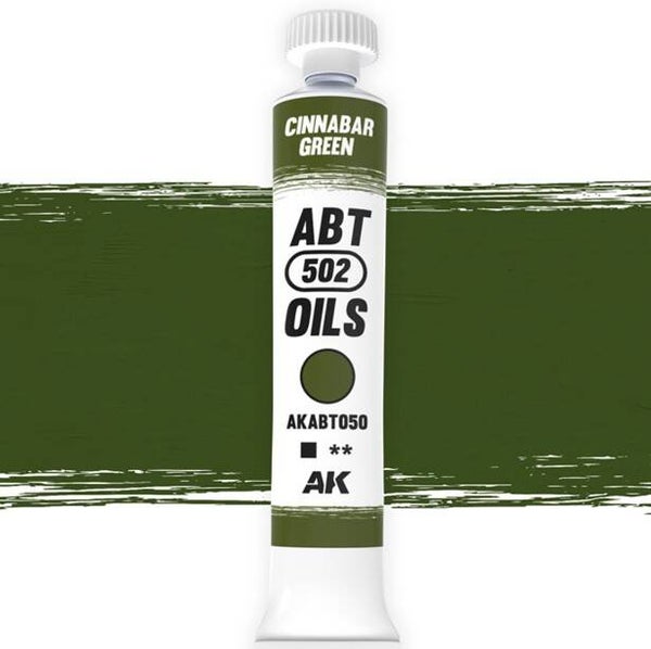 AK INTERACTIVE : REF : AKABT050 : ABT 502 SERIE (OIL / HUILE) : Cinnabar Green (Vert Cinabre) (20ml)