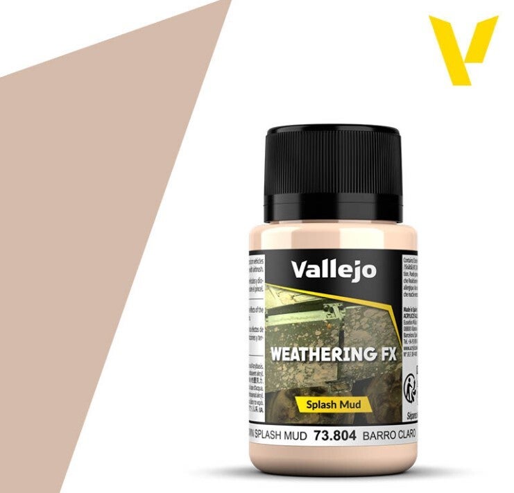 VALLEJO : REF : VAL73804 : WEATHERING FX SERIE : Light Brown Splash Mud (40 ml)