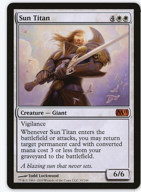 Magic : The Gathering (MTG) : OVERSIZED PROMO : Sun Titan (Magic Player Rewards 2010) (LLC 35/249)