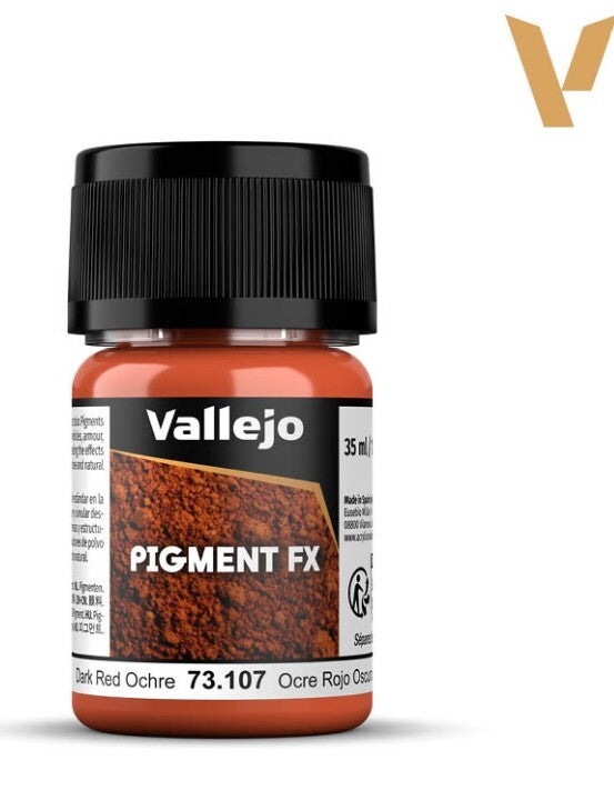 VALLEJO : REF : 73107 : PIGMENT : FX SERIE : Dark Red Ochre / Ocre Rouge Foncé (35 ML)