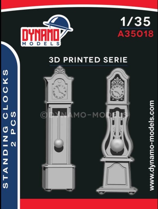 DYNAMO MODELS : REF : DYM-A35018 : 1:35 : ACCESSORIES : Standing Clocks (2 pcs)