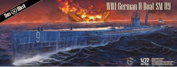 DAS WERK : REF : DW72001 : 1:72 : German : U-Boat SM U9 (Petroleum-Electric U-Boat) (1910-1915) (WWI)