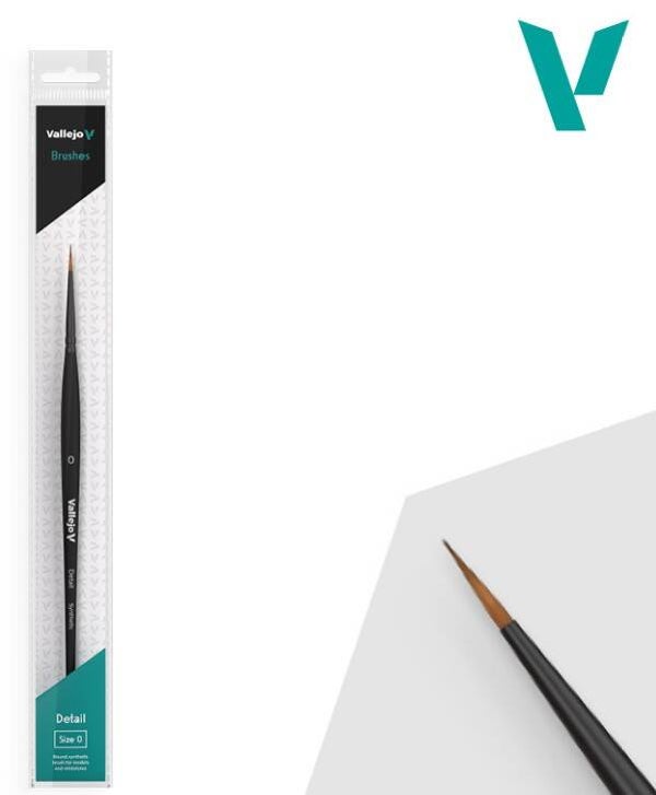 VALLEJO : BRUSH : REF : VALB2000 : DETAIL : Round Synthetic Brush No. 0