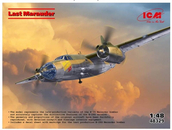ICM : REF : 48329 : 1:48 : US : MARTIN : B-26 Marauder ("Last Marauder")