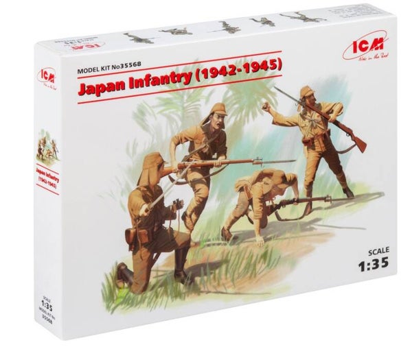 ICM : REF: 35568 : 1:35 : JAPAN : Japan Infantry Soldiers (1942-1945) (4 Fig.)