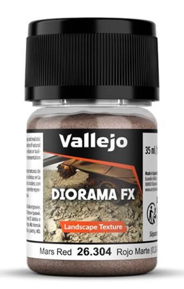 VALLEJO : REF : VAL26304 : DIORAMA EFFECTS : FX SERIE : LANDSCAPE TEXTURES : Mars Red 0.2-0.6 mm (50 g)