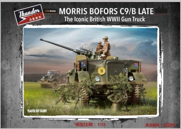 THUNDER MODEL : REF : 35209 : 1:35 : UK : Morris Truck C9/B (with Bofors (Sweden) Gun) (Late Version)