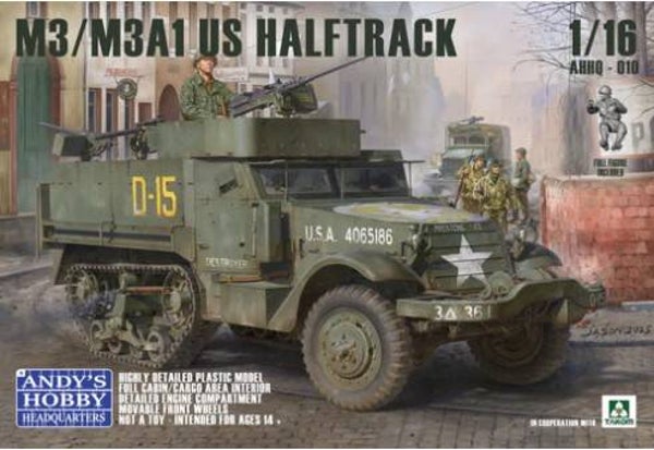 ANDY'S H.H. : REF : AHHQ-010 : 1 : 16 ! : US : M3 / M3A1 U.S. Halftrack 2 in 1