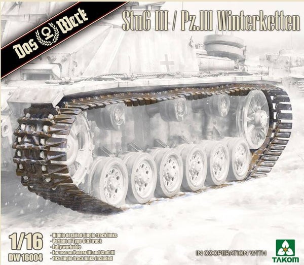 DAS WERK : REF : DW16004 : 1:16 ! : UPGRADE / DETAILLAGE : FOR : German Pz.III / StuG III Winterketten
