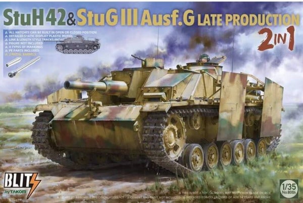 TAKOM : REF : 8006 : 1:35 : German : StuH42 & StuG III Ausf.G (Late Production) (2 in 1) (BLITZ SERIE)